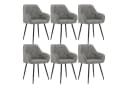 Woltu 4-Fußstuhl (Set, 6 St) Esszimmerstühle Ergonomisch Kunstleder Bild 2