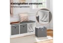 Woltu Schuhbank mit 3 Stoffschubladen Weiß/Grau Bild 4