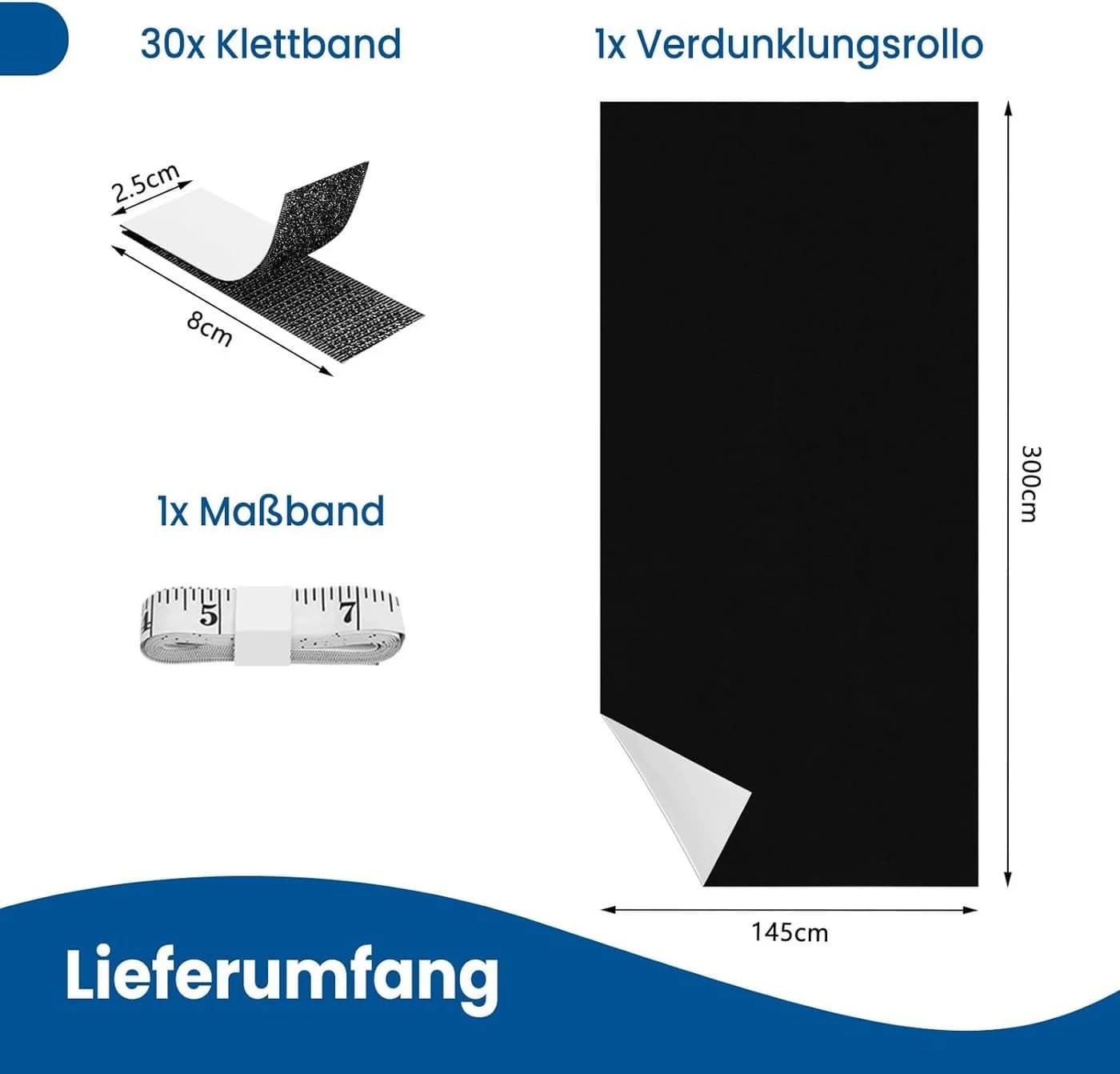 Verdunklungsrollo Woltu Verdunkelnd Klettverschluss Tragbar - Bild 3
