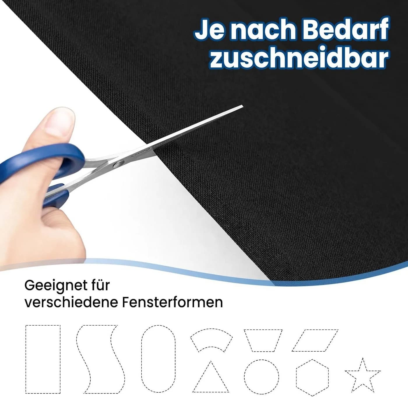Verdunklungsrollo Woltu Verdunkelnd Klettverschluss Tragbar - Bild 5