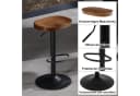 Woltu Barhocker 2er Set, drehbar, Massivholz, Braun Bild 5