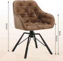 Woltu 4-Fußstuhl Set drehbar Braun Hellbraun Kunstleder Bild 3