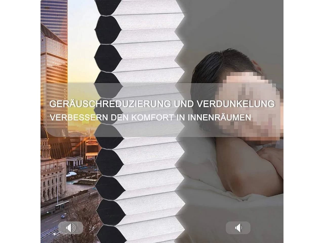Woltu Verdunkelndes Wabenplissee Klemmfix Verspannt - Bild 3