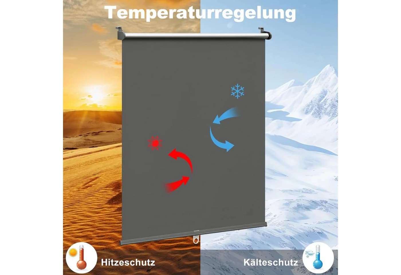 Woltu Verdunklungsrollo Klemmfix ohne Bohren Polyester - Bild 4