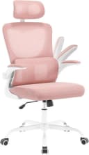 Woltu Bürostuhl Rosa Ergonomisch mit Schaukelfunktion und Netzstoff Bild 2