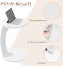 Woltu Beistelltisch C-Form Weiß Modern Bild 5