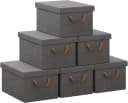 Woltu Aufbewahrungsbox Set 6 St. Faltbar mit Deckel Grau/Weiß Bild 2