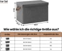 Woltu Aufbewahrungsbox Set 6 St. Faltbar mit Deckel Grau/Weiß Bild 3