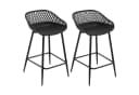 Woltu Barhocker (2 St) mit Metallbeinen, aus PP-Kunststoff, Outdoor Bar Terrasse Bild 2