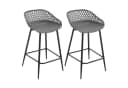 Woltu Barhocker (2 St) mit Metallbeinen, PP-Kunststoff, Outdoor Bar Terrasse Bild 2