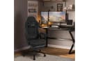 Woltu Gaming-Stuhl Schwarz Grau Ergonomisch mit Fußstütze Bild 1