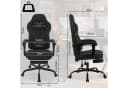 Woltu Gaming-Stuhl Schwarz Grau Ergonomisch mit Fußstütze Bild 3