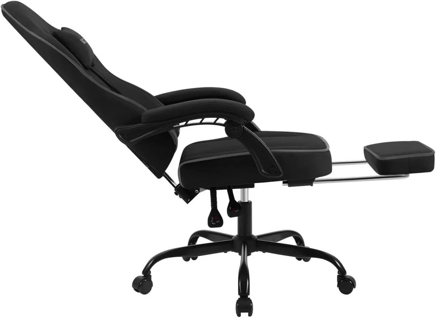 Woltu Gaming-Stuhl Schwarz Grau Ergonomisch mit Fußstütze - Bild 5