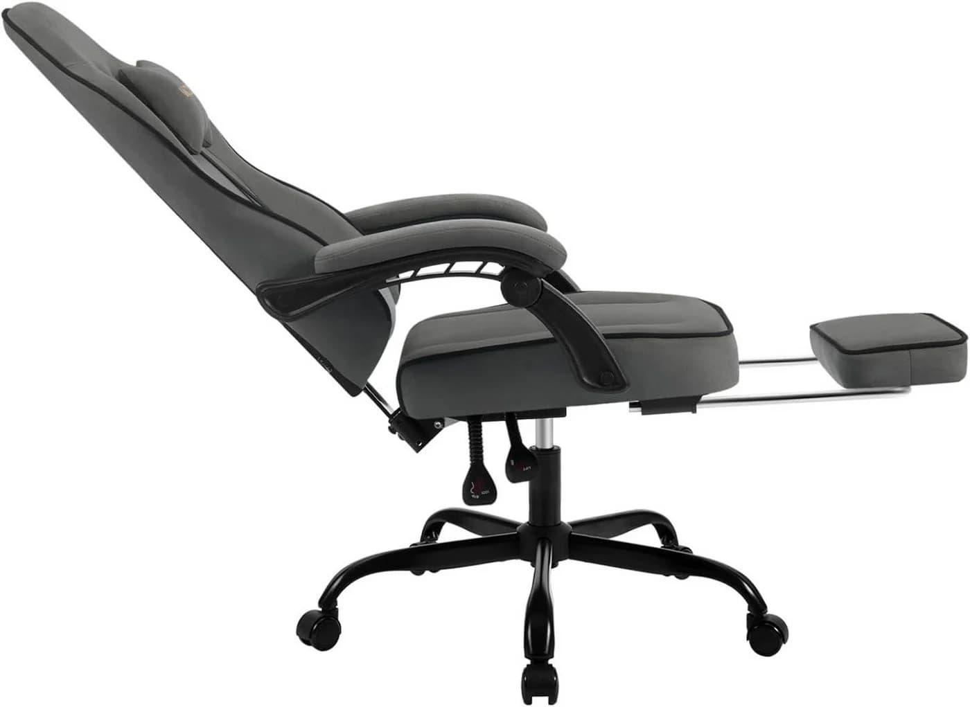 Woltu Gaming-Stuhl Grau/Schwarz Ergonomisch mit Fußstütze - Bild 5