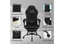 Woltu Gaming-Stuhl Schwarz Grau Ergonomisch Netzstoff Bild 4