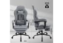 Woltu Gaming-Stuhl mit Kopfkissen, Lendenkissen und Fußstütze, ergonomisch, Netzstoff Bild 3