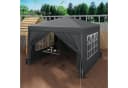 Woltu Faltpavillon 3x3m mit Seitenteilen & Sandsäcken Anthrazit Bild 1