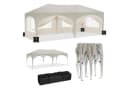 Woltu Faltpavillon 3x6m wasserfest UV-Schutz Stahlrahmen Beige Bild 2