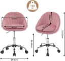 Woltu Bürostuhl Rosa Ergonomisch Höhenverstellbar 150 kg Bild 3