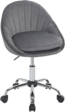 Woltu Bürostuhl Grau Samt Höhenverstellbar 150kg Belastbar Bild 2