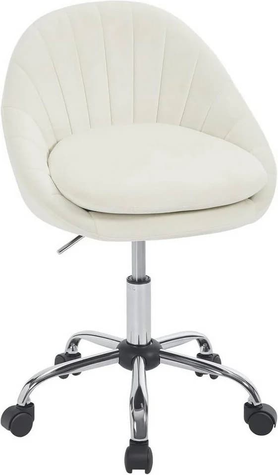 Woltu Bürostuhl Beige Ergonomisch Höhenverstellbar Samt - Bild 2