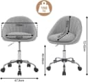 Woltu Bürostuhl Grau Ergonomisch Höhenverstellbar 150 kg Bild 3