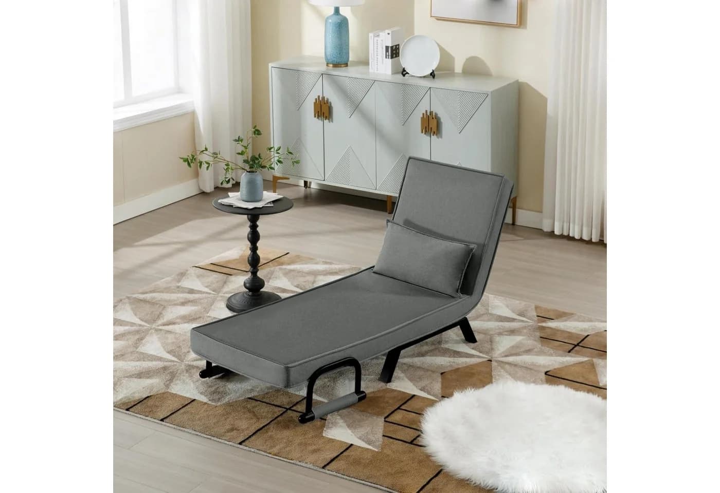 Woltu Schlafsofa 3-in-1 mit Bettfunktion Grau