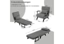 Woltu Schlafsofa 3-in-1 mit Bettfunktion Grau Bild 3