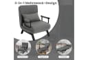 Woltu Schlafsofa 3-in-1 mit Bettfunktion Grau Bild 4
