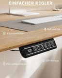 Woltu Elektrisches Tischgestell Höhenverstellbar Weiß 4 Memory USB Bild 4