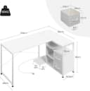 Woltu Schreibtisch 1-St. Eckschreibtisch L-Form Gaming Tisch mit Regal umkehrbar 120x80 cm Bild 3