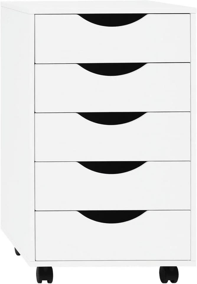 Woltu Rollcontainer, mobiler Aktenschrank mit 5 Schubladen, 40x66,5x40 cm - Bild 2