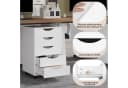 Woltu Rollcontainer, mobiler Aktenschrank mit 5 Schubladen, 40x66,5x40 cm Bild 5