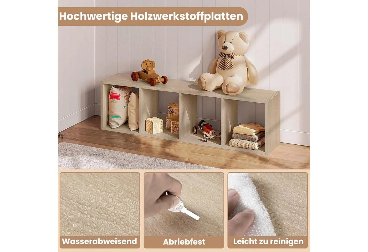 Woltu Bücherregal, 1-tlg., offenes Regal für Wohnzimmer, Arbeitszimmer, Kinderzimmer, Büro - Bild 5