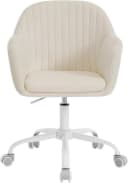 Woltu Schreibtischstuhl Beige höhenverstellbar mit Rollen Bild 5