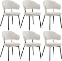 Woltu 4-Fußstuhl Set 6 St. Samt Metall Schwarz Grau Creme Bild 2