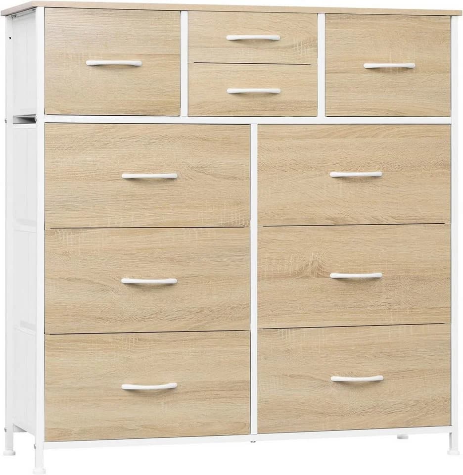 Woltu Kommode mit 10 Schubladen aus Stoff, Metallrahmen, Industrial Stil - Bild 2