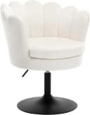 Woltu Polsterstuhl Blumenform Beige Samt 360° drehbar Bild 2