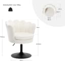 Woltu Polsterstuhl Blumenform Beige Samt 360° drehbar Bild 3