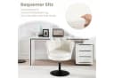 Woltu Polsterstuhl Blumenform Beige Samt 360° drehbar Bild 5