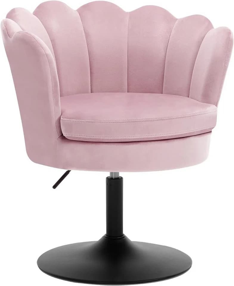 Woltu Polsterstuhl Rosa Blumenform 360° drehbar höhenverstellbar - Bild 2