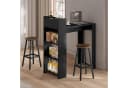 Klihome Barhocker 2er Set mit Fußstütze Modern Industrial Bild 1