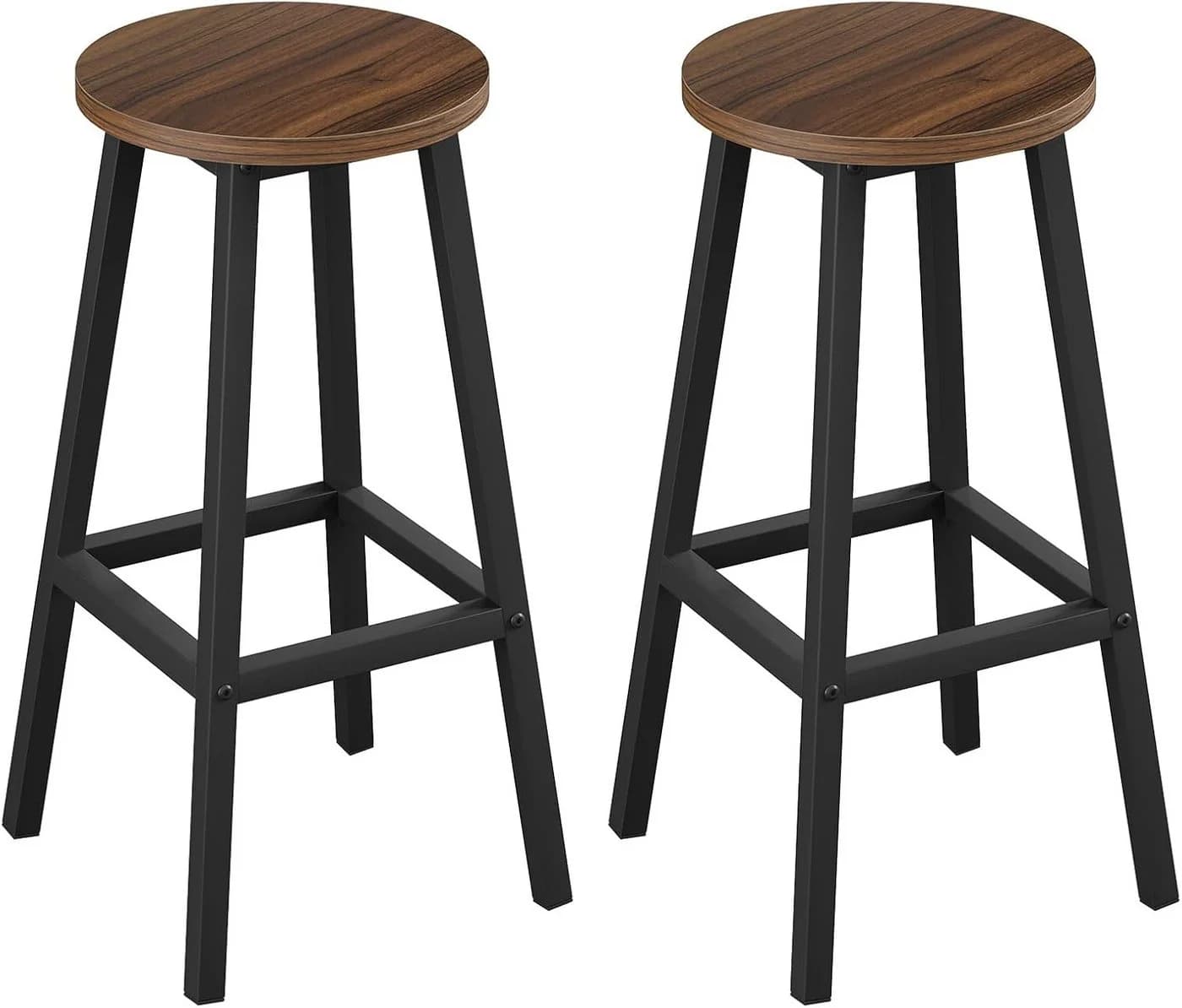 Klihome Barhocker 2er Set mit Fußstütze Modern Industrial - Bild 2
