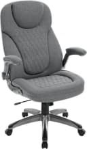 Woltu Bürostuhl Grau Ergonomisch mit Kopfstütze und klappbaren Armlehnen Bild 2