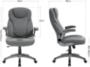 Woltu Bürostuhl Grau Ergonomisch mit Kopfstütze und klappbaren Armlehnen Bild 3