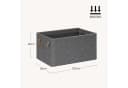 Woltu Aufbewahrungsbox 3er Set Grau Faltbar mit Griffen Bild 3
