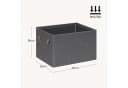 Woltu Aufbewahrungsbox 5er Set Grau Faltbar mit Griffen Bild 3
