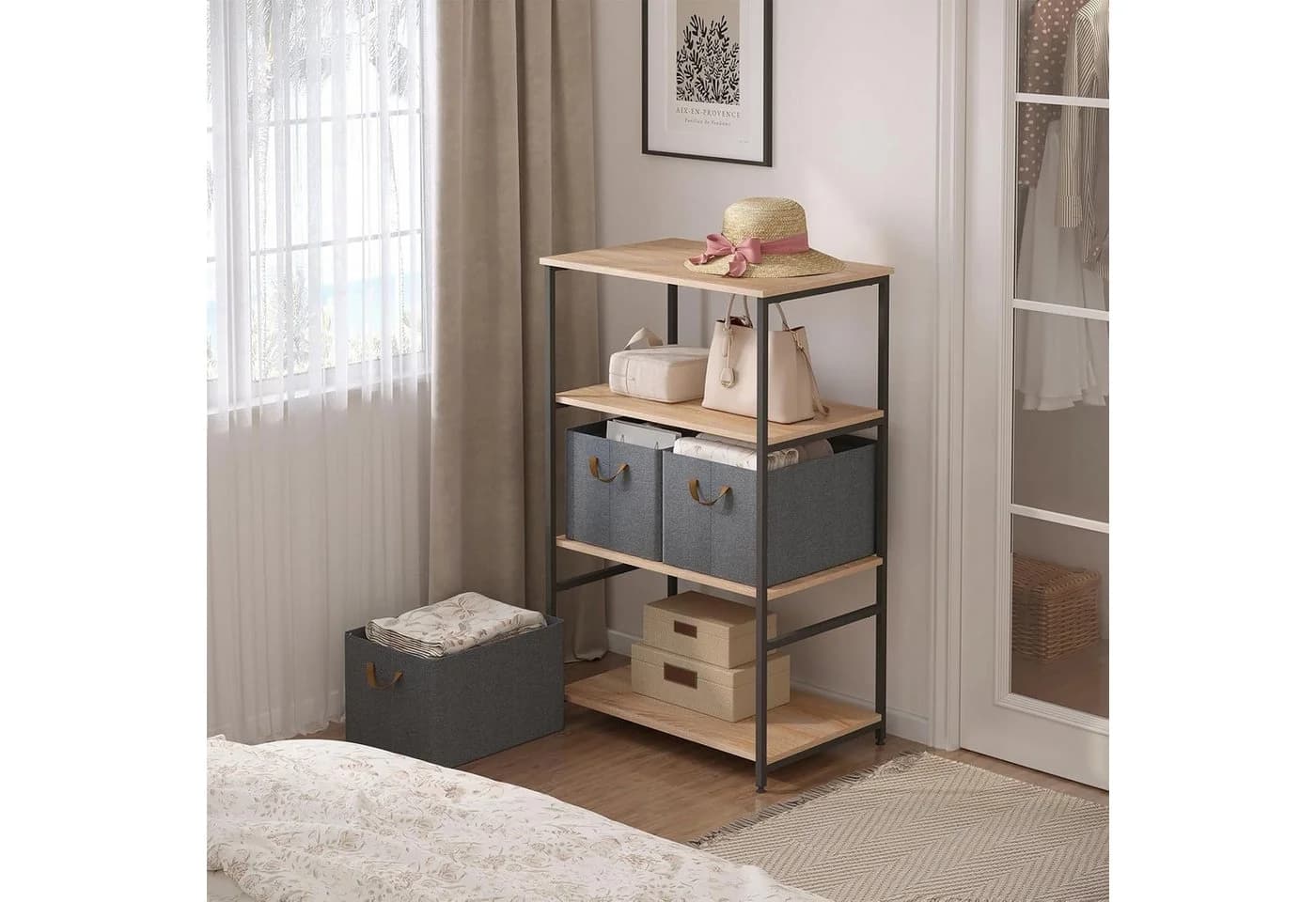 Woltu Aufbewahrungsbox 5er Set Grau Faltbar mit Griffen - Bild 4