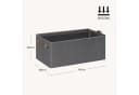 Woltu Aufbewahrungsbox 3er-Set Grau Stofffaltbox mit Griffen Bild 3