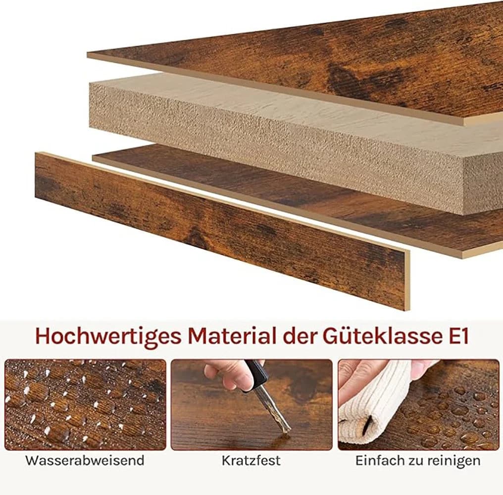 Woltu Aktenschrank 1-St. Schwarz, Weiß, Rustikales Braun - Bild 4